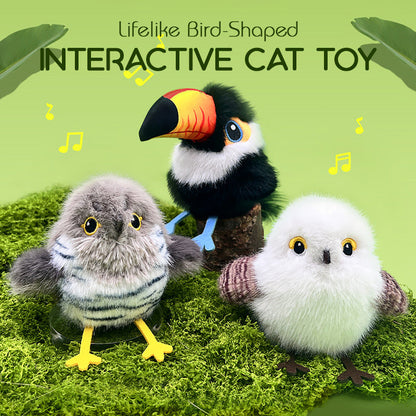 🔥Hot sale 50% korting🔥Interactief kattenspeeltje in de vorm van een realistische vogel🐱🐾