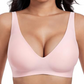 💕 Jelly draadloze bh voor vrouwen – comfortabele, naadloze push-up bralette, ideaal als dagelijkse top of onderkleding met diepe V-hals