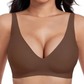 💕 Jelly draadloze bh voor vrouwen – comfortabele, naadloze push-up bralette, ideaal als dagelijkse top of onderkleding met diepe V-hals