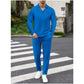 🔥Uitverkoop 50% korting🔥Elegant Men's Two-Piece Set with Collared Top & Drawstring Pants