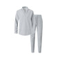 🔥Uitverkoop 50% korting🔥Elegant Men's Two-Piece Set with Collared Top & Drawstring Pants