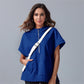 2025 Oversized casual pullover-tops met korte rits en korte mouwen en zakken