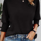 Damesmode 3/4 Mouw Basic T-shirts met Ronde Hals