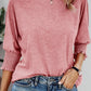 Damesmode 3/4 Mouw Basic T-shirts met Ronde Hals