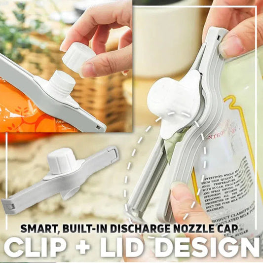 ✨Koop 2, krijg 8 GRATIS! Zakafsluitclip met Schenktuit - Beter Vershouden, Gemakkelijker Gieten & Herbruikbaa