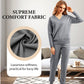 Dames V-Hals Trui en Hoge Taille Broek 2-Delige Set