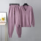 Dames V-Hals Trui en Hoge Taille Broek 2-Delige Set