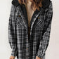 Trendy geruite winterjas met capuchon voor dames