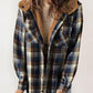 Trendy geruite winterjas met capuchon voor dames
