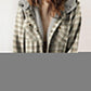 Trendy geruite winterjas met capuchon voor dames