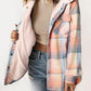 Trendy geruite winterjas met capuchon voor dames