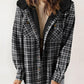 Trendy geruite winterjas met capuchon voor dames