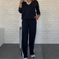 Tijdelijk 49% korting✨ Dames 2-Delige Set – Lange Mouw Revers Top & Broek | 🎁