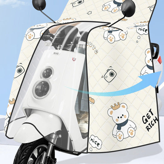 Zomer waterdichte elektrische motorfiets windscherm quilt