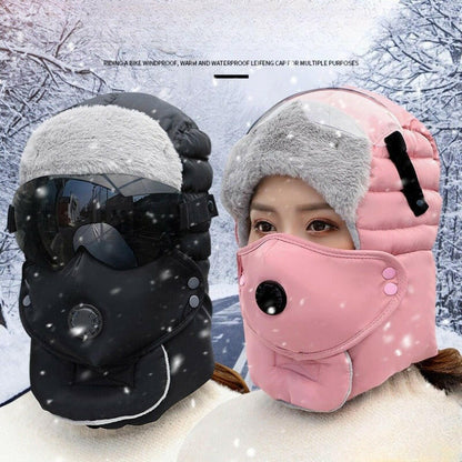 🔈🔈Winteruitverkoop - 60% KORTING❄️Thermische hoed met afneembaar ademhalingsventielmasker
