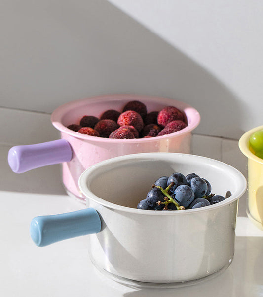 2-delige kleine vergietenset, perfect voor het wassen van fruit en groenten, BPA-vrij