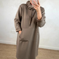 💃Oversized Hoodiejurk met Zakken – Perfect voor Thuis, Werk of Weekend!✨