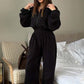 Gezellige warme jumpsuit met ritssluiting aan de voorkant