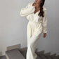 Gezellige warme jumpsuit met ritssluiting aan de voorkant