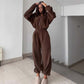 Gezellige warme jumpsuit met ritssluiting aan de voorkant