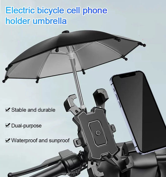 Elektrische fiets Mobiele telefoonhouder Paraplu