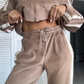 🎄 2025 Hot Sale – 50% KORTING! Trendy Tweedelige Dames Set met Kleurblok & Comfortabele Elastische Taille