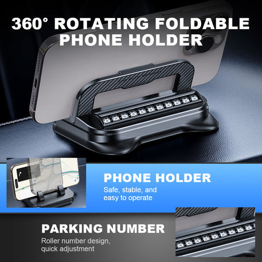 📱 NU 50% KORTING! ✨ 360° draaibare, opvouwbare telefoonhouder - Universele compatibiliteit met antislipbasis voor gebruik op bureau, auto en op reis 🚗💻