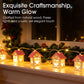 LED Christmas Wooden House String Lights