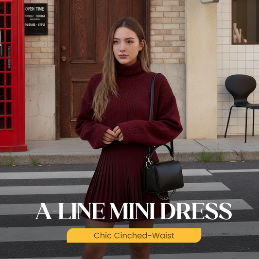 Chique A-lijn mini-jurk met getailleerde taille