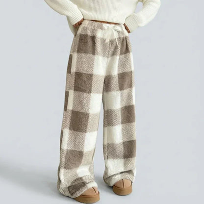 👖 Retro Geruite Damesbroek – Dikke Stof & Rechte Pasvorm | 50% KORTING