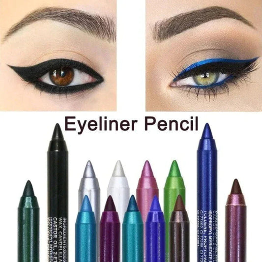 Langdurige Eyeliner Potlood Set - 13 Kleuren Waterdichte Oogmake-up