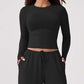 📢📢 60% KORTING!! ⏰ Vrouwen casual crop top en broekset met trekkoord