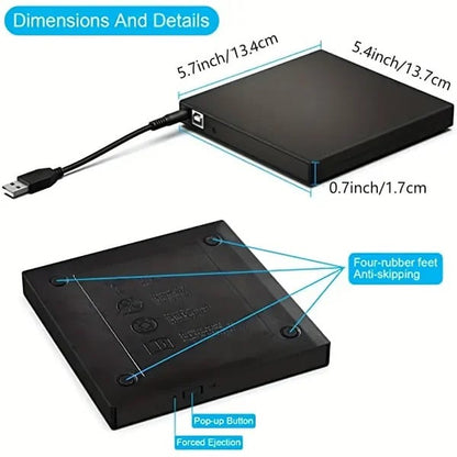 Extern cd/dvd-station voor laptop