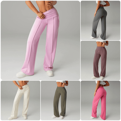👖 Van werkdag tot weekend – altijd passend💕Damesbroek met rechte pijpen en effen kleur