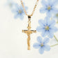 🔥 50% KORTING! ⏰ Goudkleurige Kruisbeeld Hanger Ketting – Gedetailleerd INRI Ontwerp, Verstelbare Figaro Ketting & Dagelijkse Geloof Sieraden ✝️✨