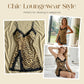 Dames nachthemd met satijnen afwerking en kantdetail
