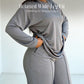 Dames Lange Mouw Top en Wijde Broek 2-Delige Set