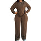Dames Lange Mouw Top en Wijde Broek 2-Delige Set