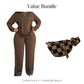 Dames Lange Mouw Top en Wijde Broek 2-Delige Set