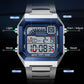 Unisex Vierkante Digitale Horloge met Lichtgevend Display