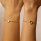 Set van 2 Bijpassende Armbanden met Hartbedel