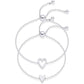 Set van 2 Bijpassende Armbanden met Hartbedel