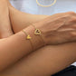 Set van 2 Bijpassende Armbanden met Hartbedel