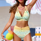 Bikiniset met hoge taille en luipaardprint-verloop