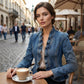 🧥 NU 50% KORTING! 🌸 Dames denimjas met ruches en open front – Lichtgewicht & vrouwelijk – Veelzijdig & chic 👗