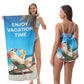 2-in-1 bedrukte strandtas-rugzak