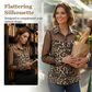 Dames shirt met luipaardprint en contrasterend mesh