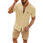 Zomers casual overhemd voor heren – opstaande kraag, ademend en relaxte pasvorm ✨