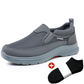 Orthopedische, ademende instapsneakers voor heren