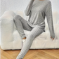 Dames Ribgebreide Top en Broek Set
